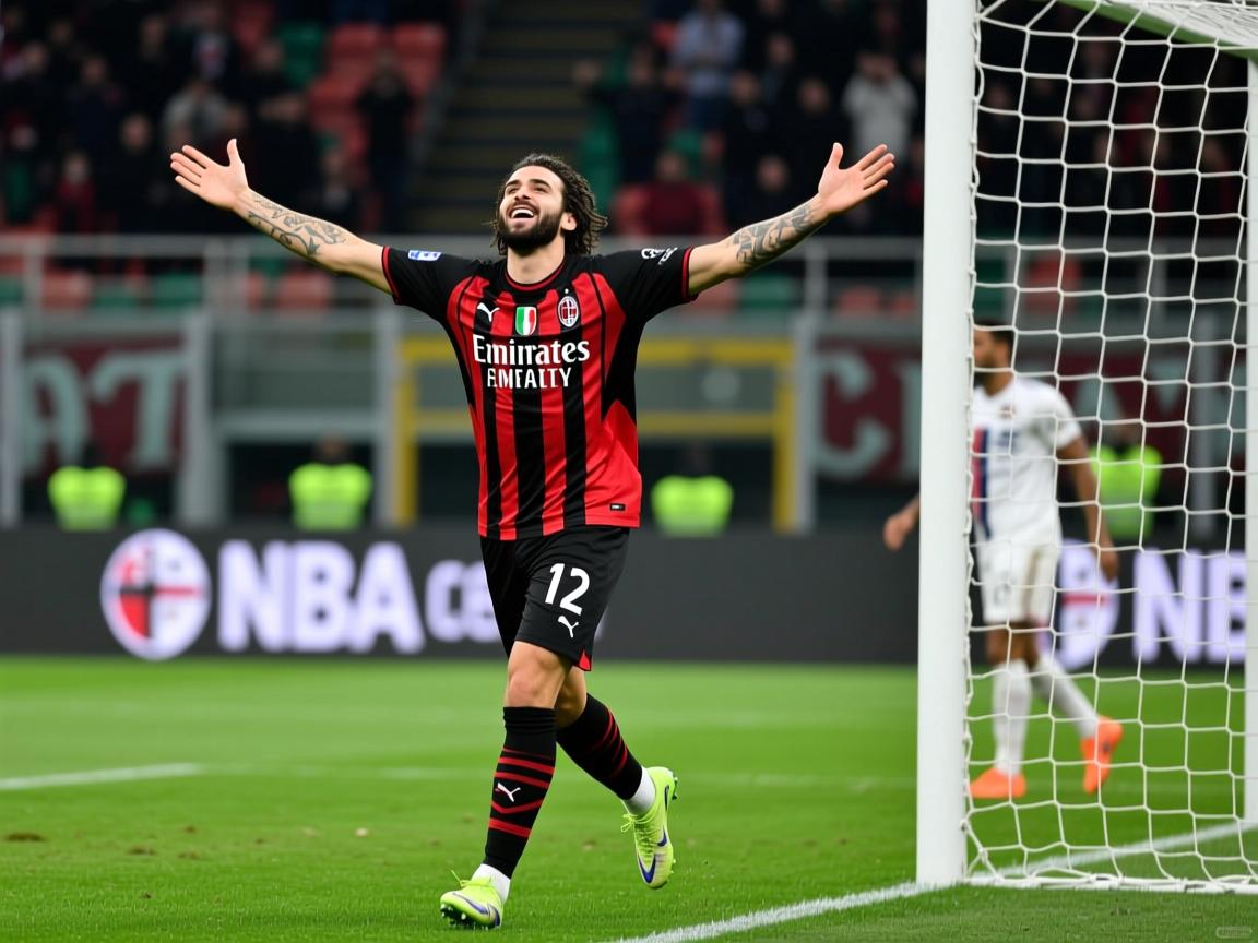 关于意甲-AC米兰1-0卡利亚里莱奥破门展臂庆祝的信息